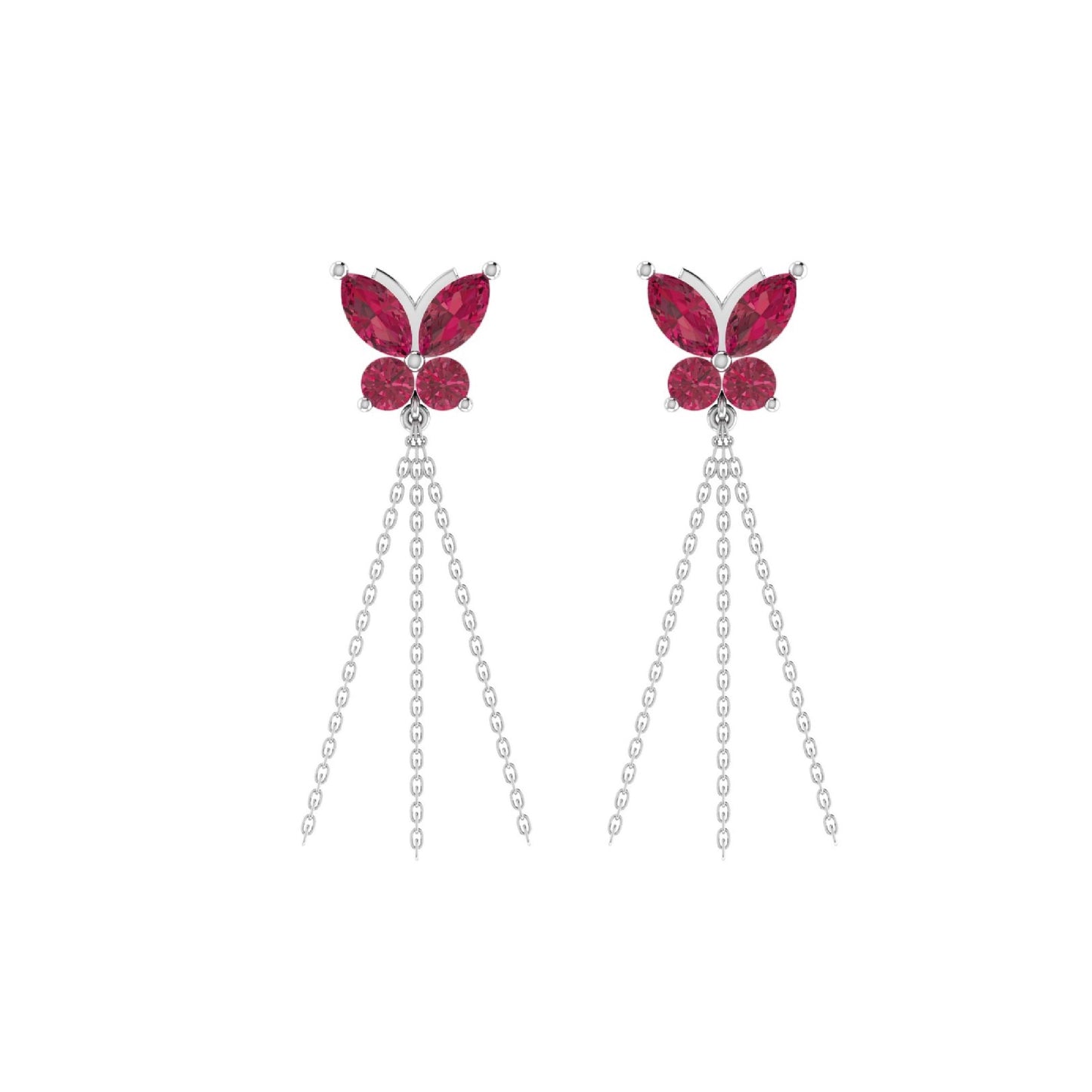Butterfly-Shaped Drop Earring
