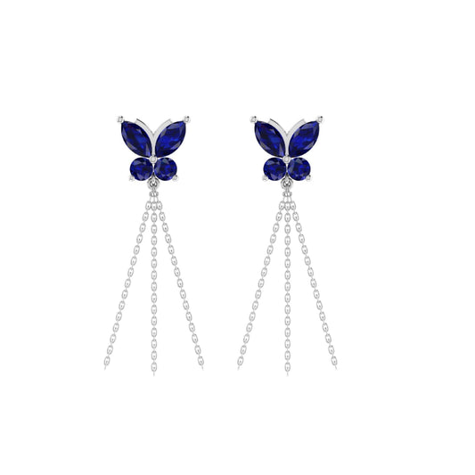 Butterfly-Shaped Drop Earring