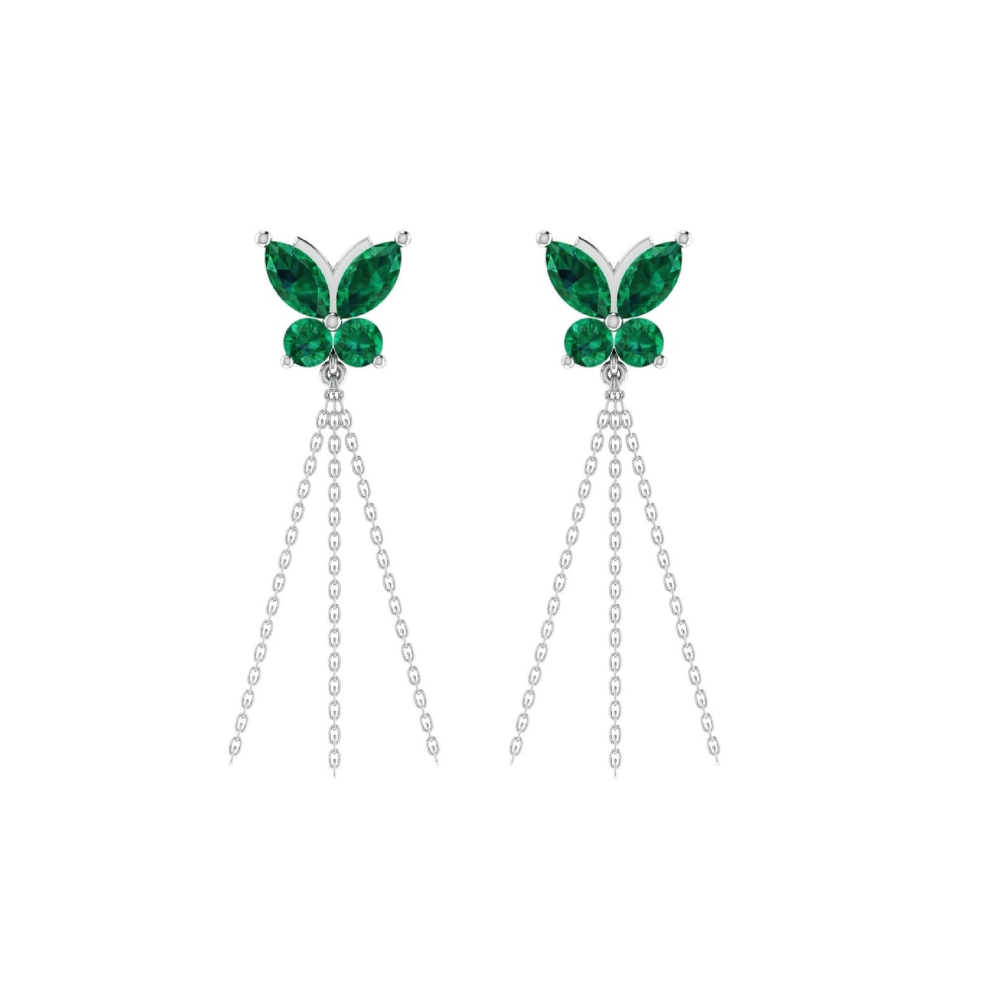 Butterfly-Shaped Drop Earring