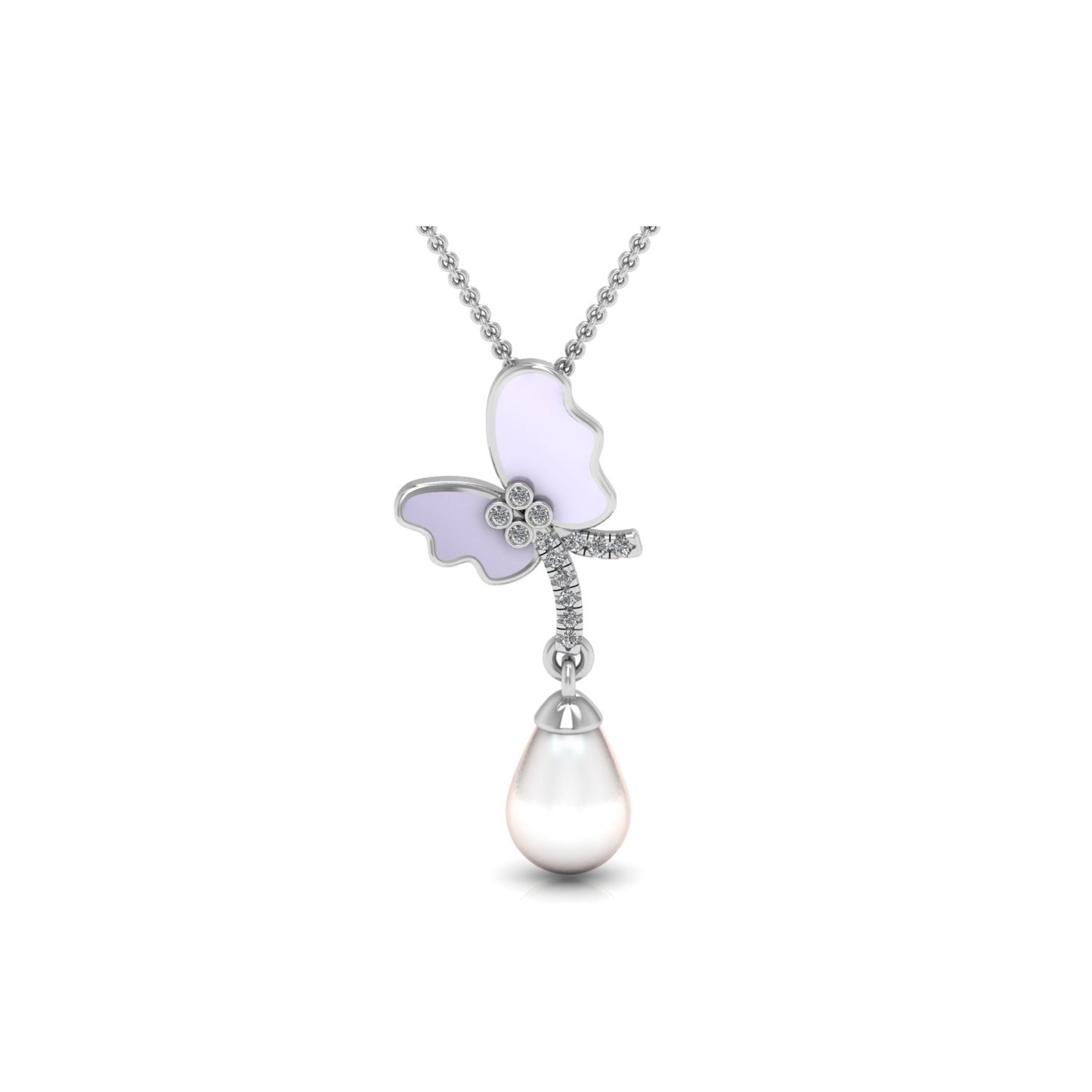 Pearl Butterfly Necklace