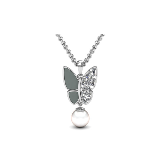 Butterfly Pearl Necklace