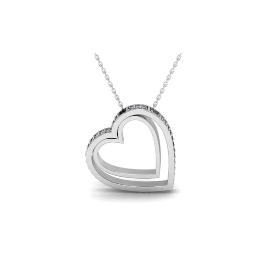 Double Heart Design Necklace