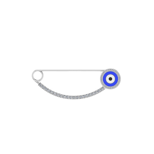Evil Eye Charm Pin Blue