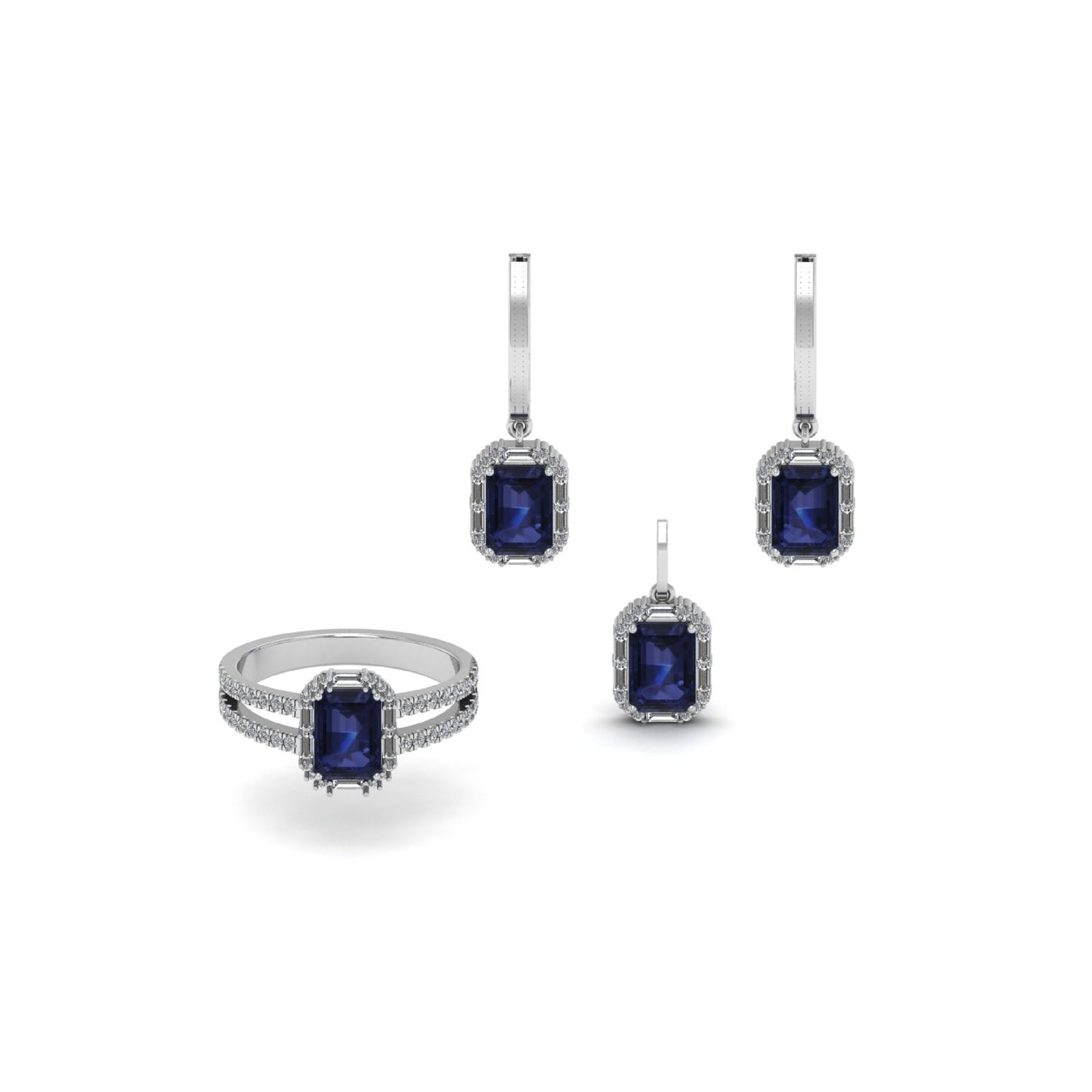 Cubic Zirconia Pendant Set
