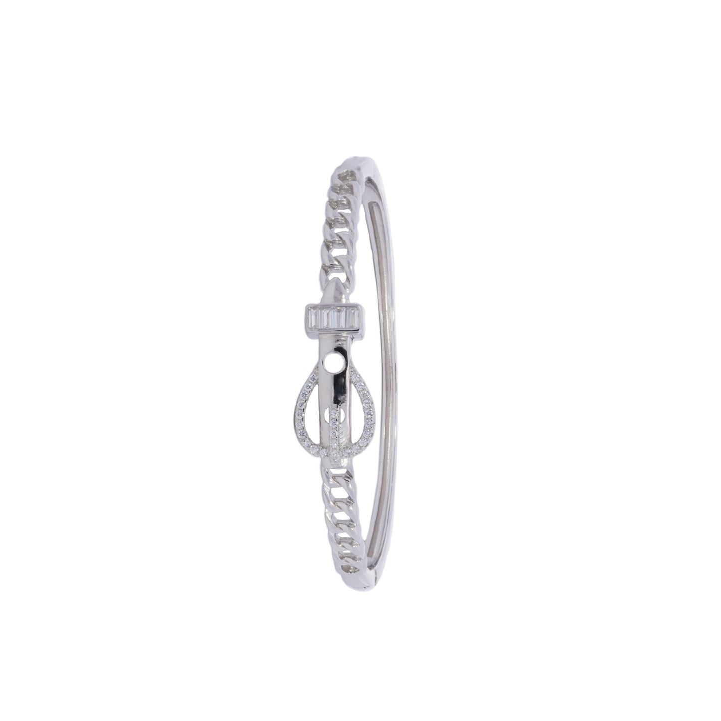 Teardrop Keyhole Shape Bangle