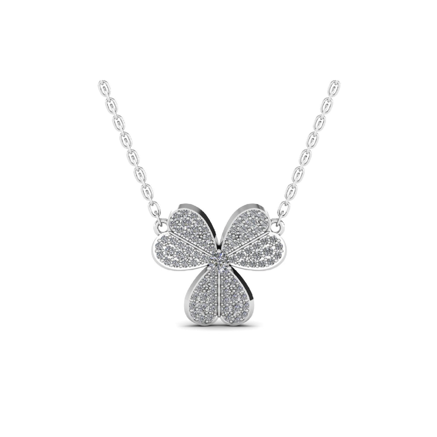 Pendant Shaped Three-Leaf Clover Necklace