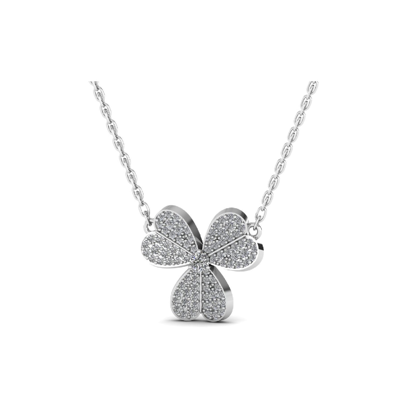 Pendant Shaped Three-Leaf Clover Necklace