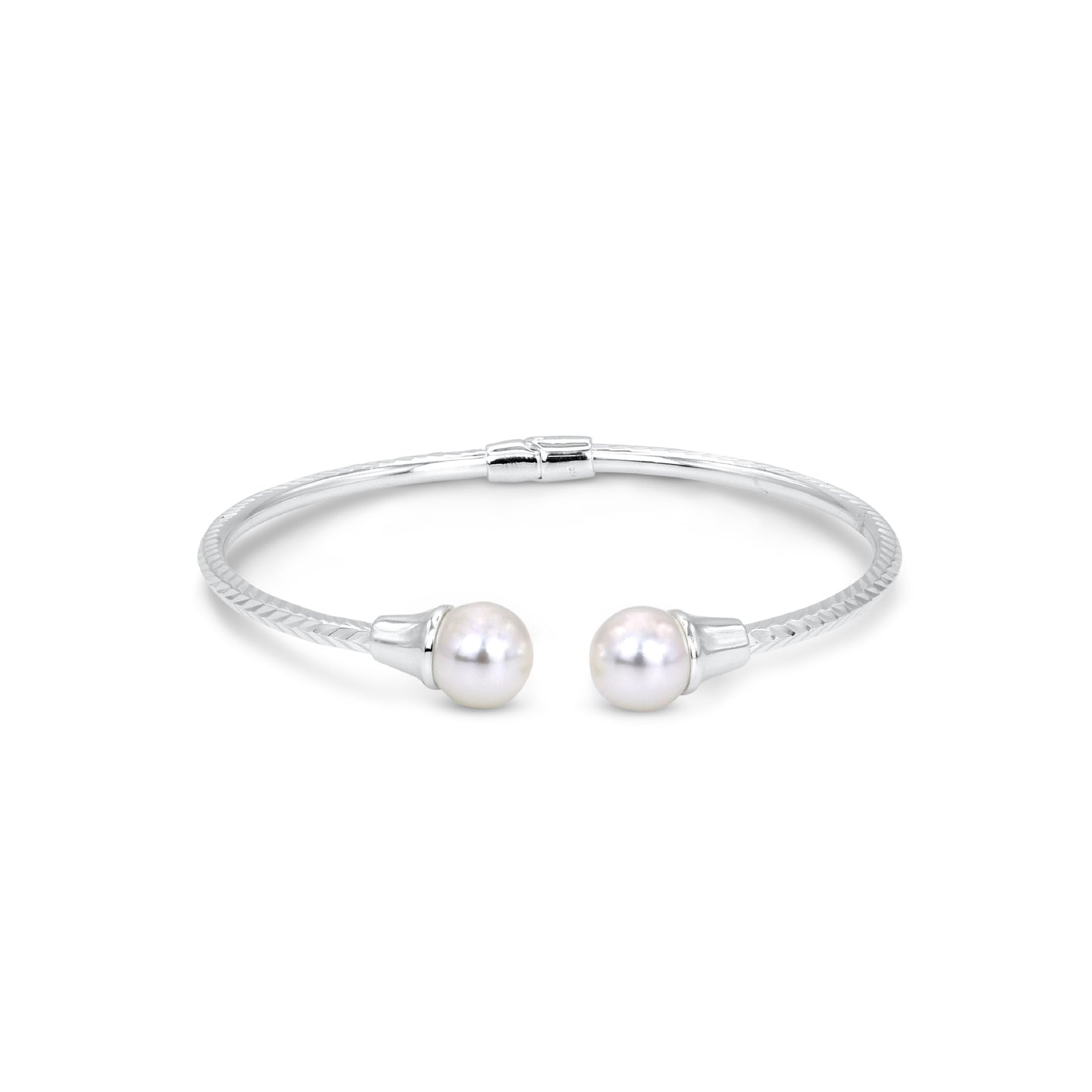 Twin Pearl Cuff Bangle