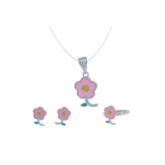 Pink Flower Pendant