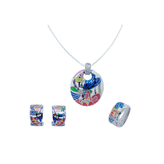 Sterling Silver Pendant Set