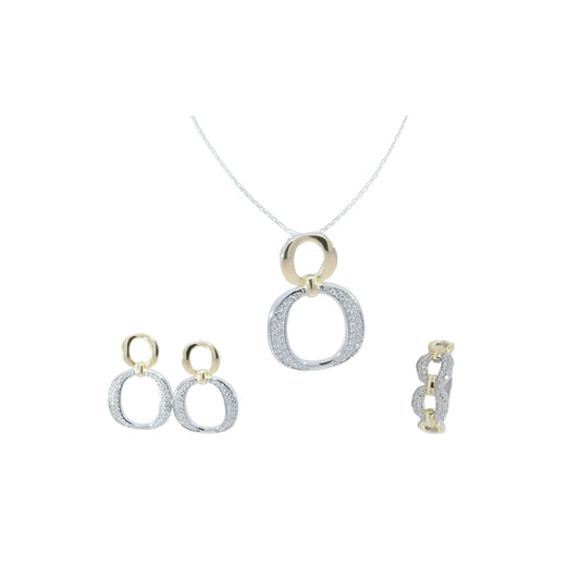 Oval Shape Pendant Set