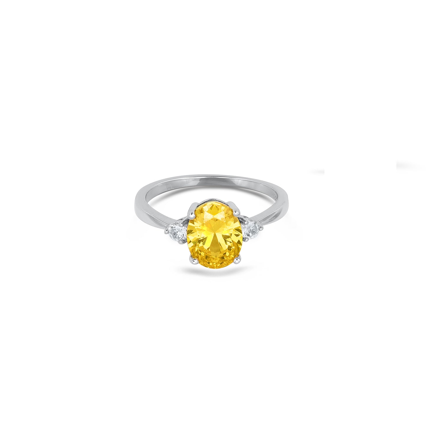 Yellow Oval Shape Pendant Set