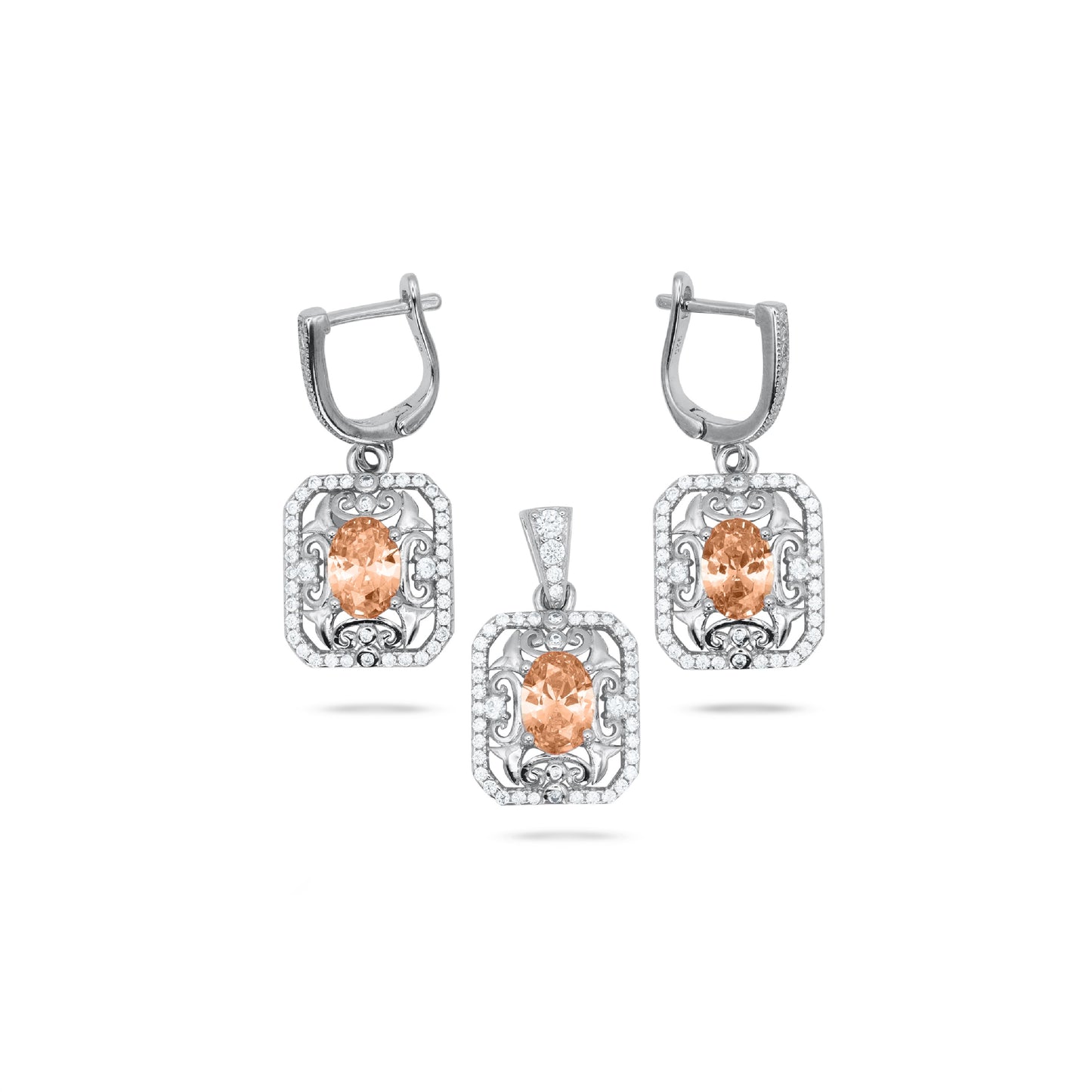 Imperial Topaz Pendant Set
