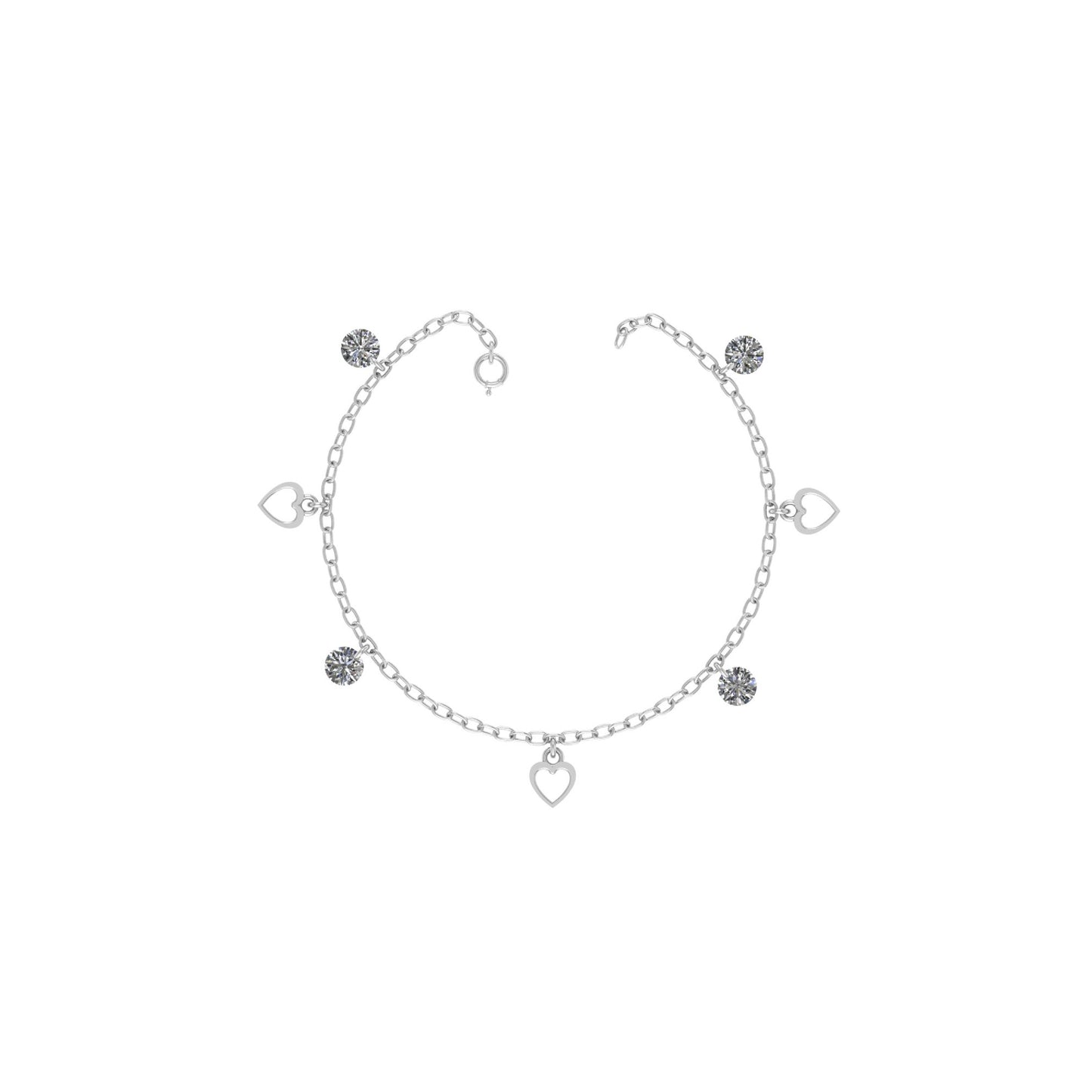 Heart Charms Anklet