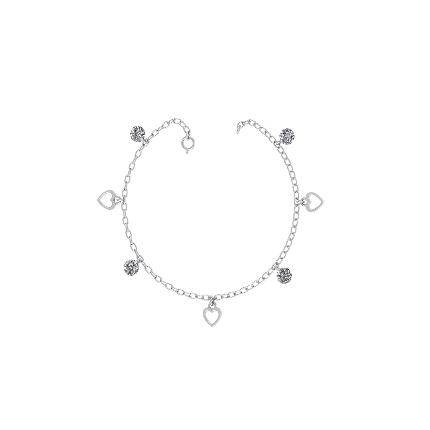 Heart Charms Anklet