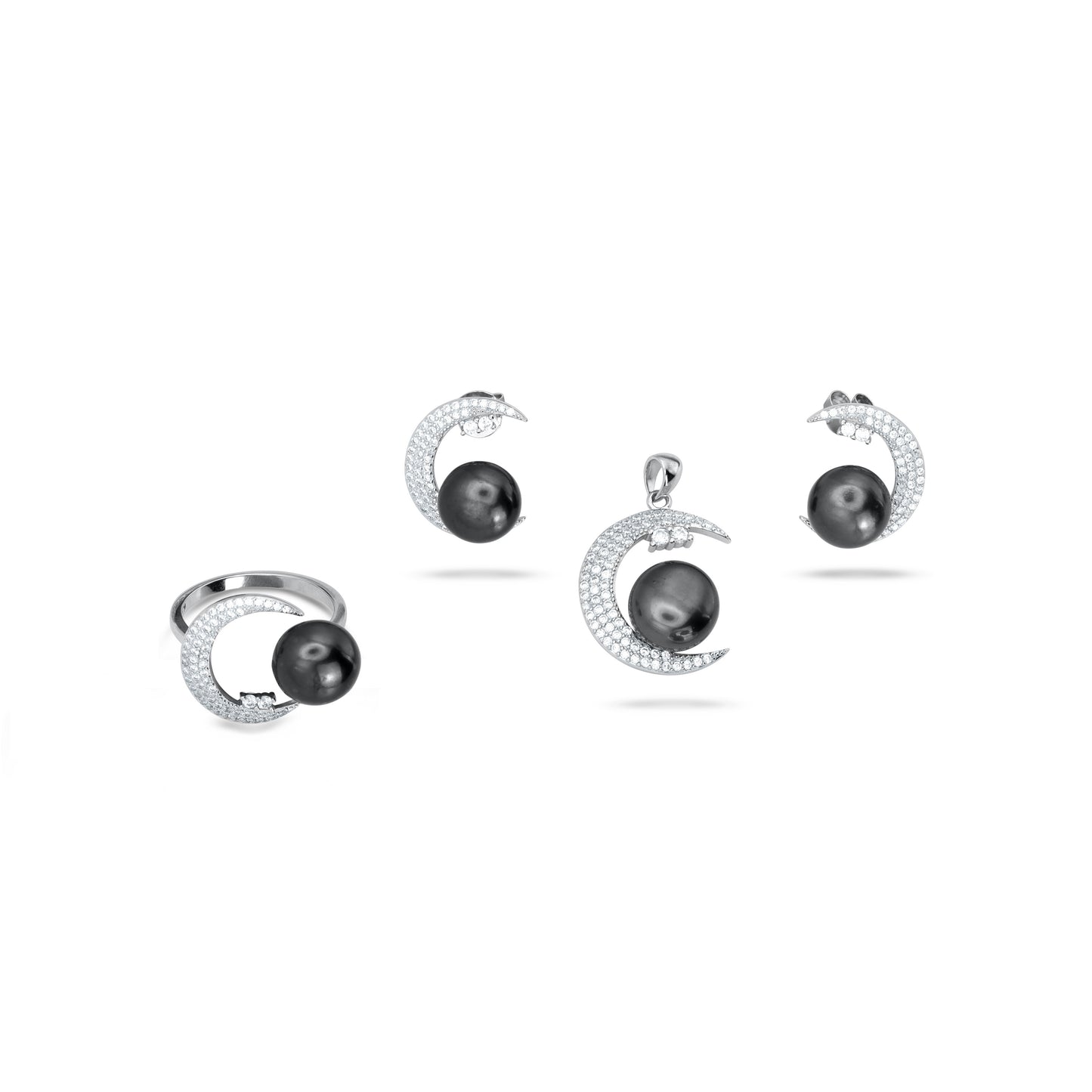 Crescent Moon Black Pearl