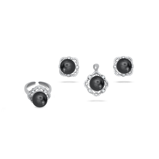 Black Pearl Pendant Set