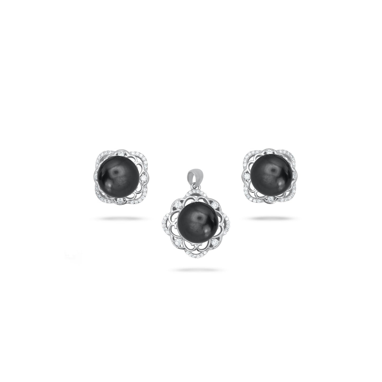 Black Pearl Pendant Set