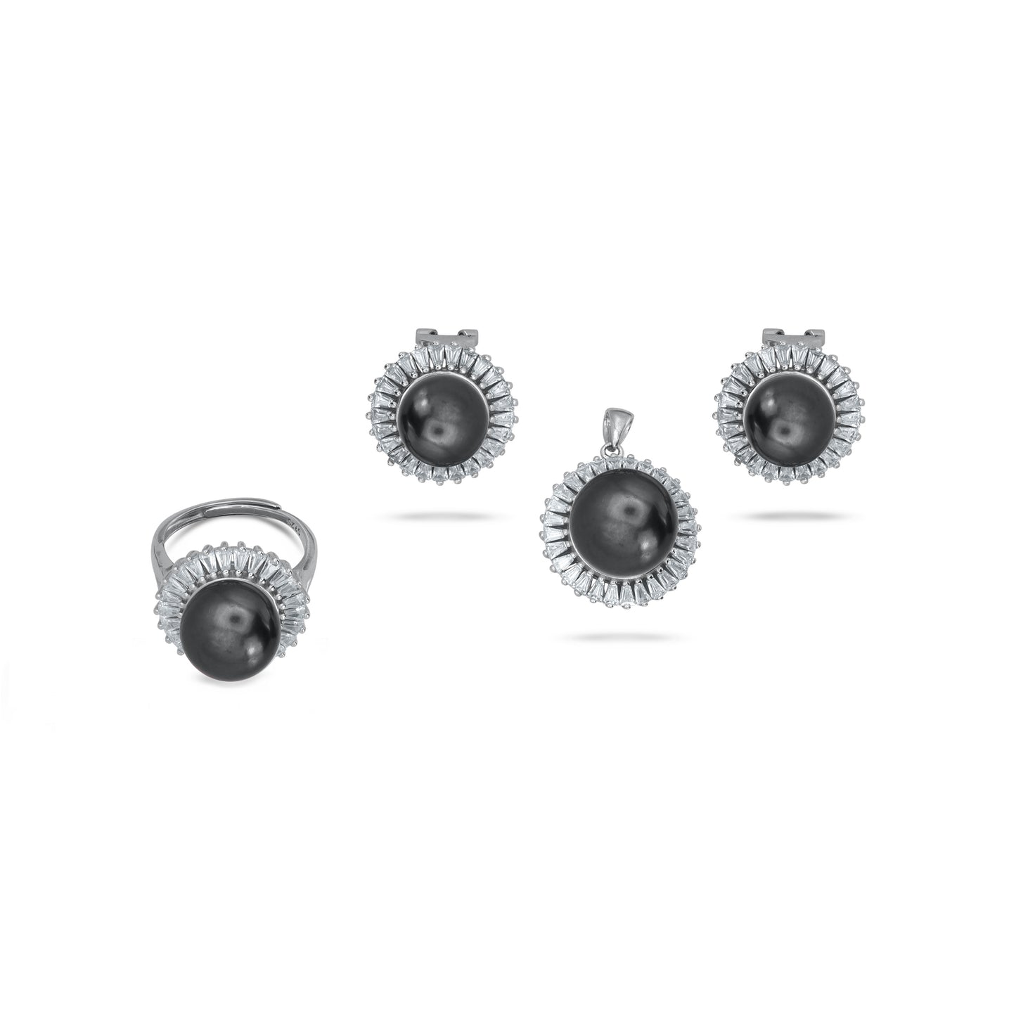 Featuring Black Pearl Pendant Set