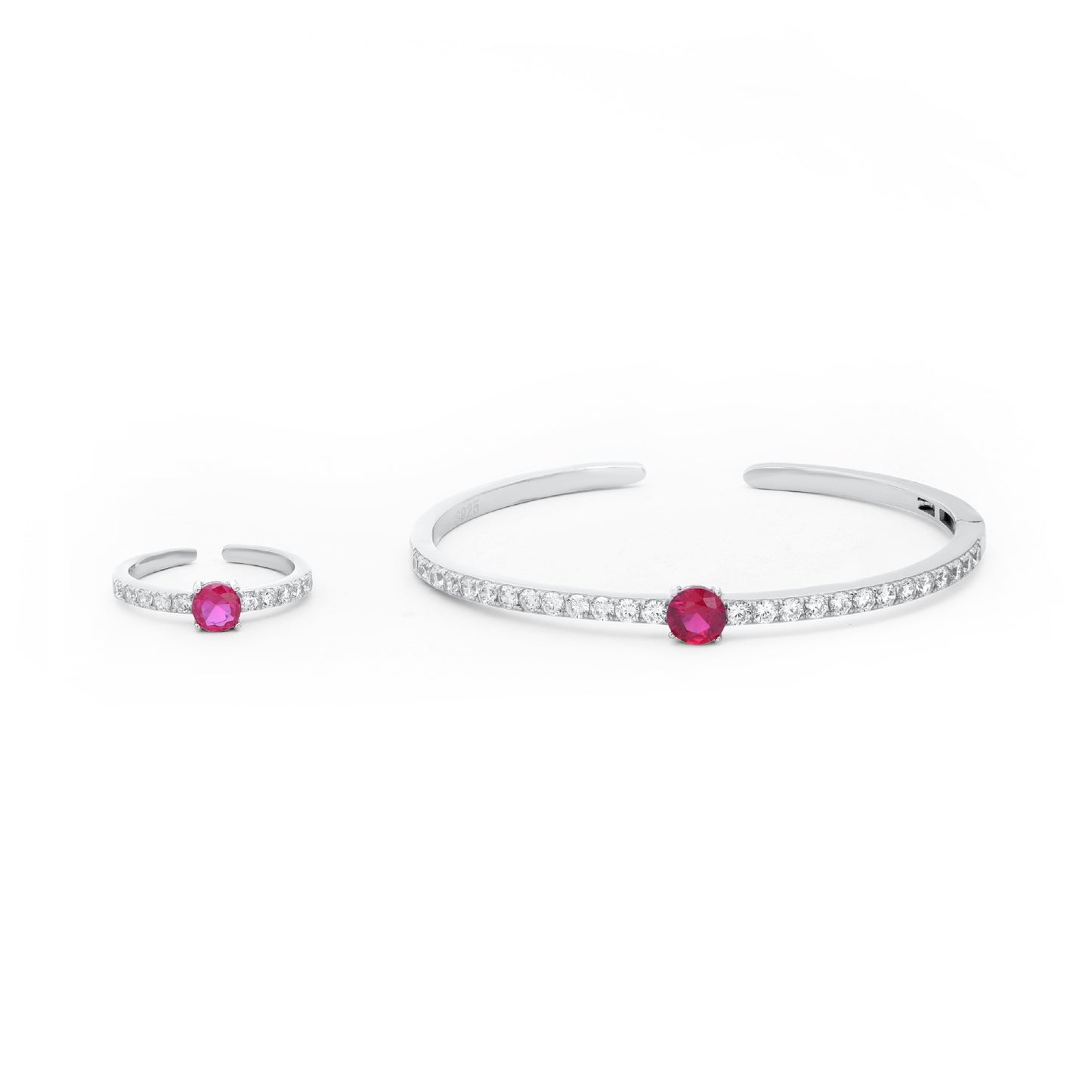 Fine Ring And Sterling Silver Bangle