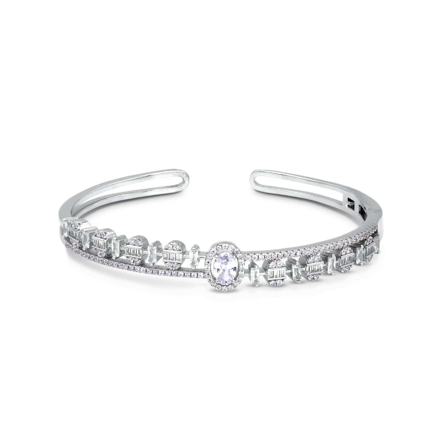 Cubic Zirconia Open Bracelet