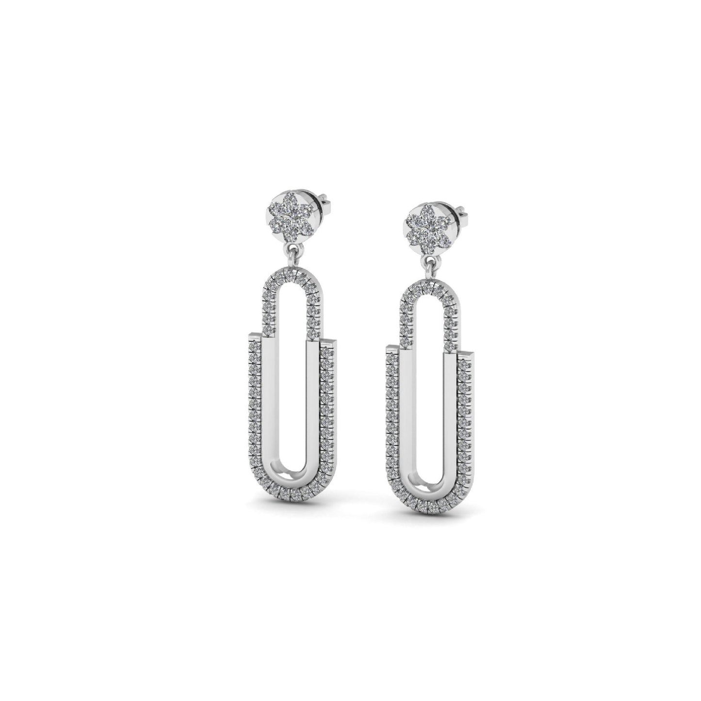 Paperclip Drop Earring