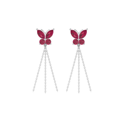 Butterfly-Shaped Drop Earring