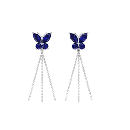 Butterfly-Shaped Drop Earring