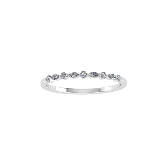 Marquise and Round Shape Stone Ring