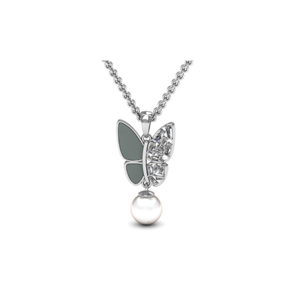 Butterfly Pearl Necklace