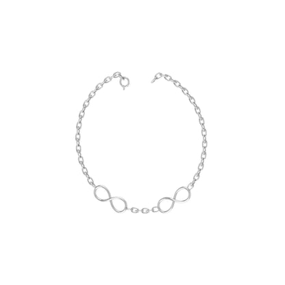 Silver Infinity Chain Anklet