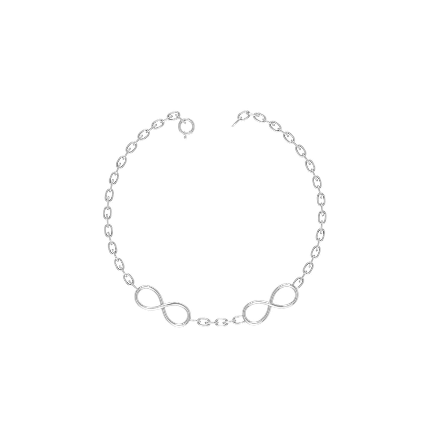 Silver Infinity Chain Anklet