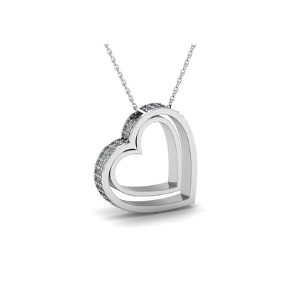 Double Heart Design Necklace
