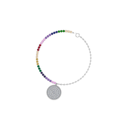 Rainbow Colour Stone Bracelet