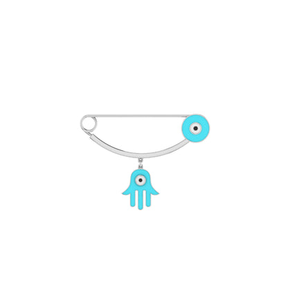 Evil Eye Hand Brooch Pin