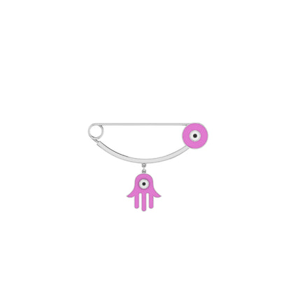 Evil Eye Hand Brooch Pin