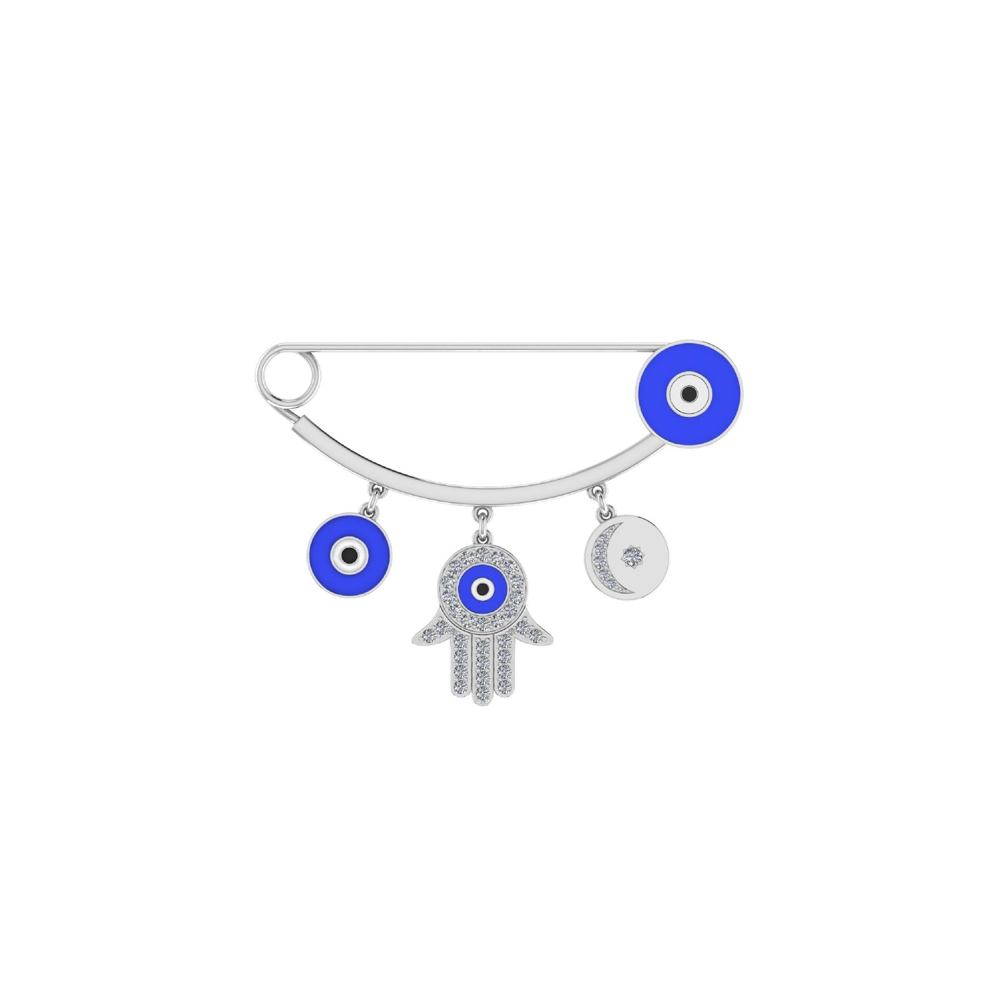 Evil Eye Safety Pin