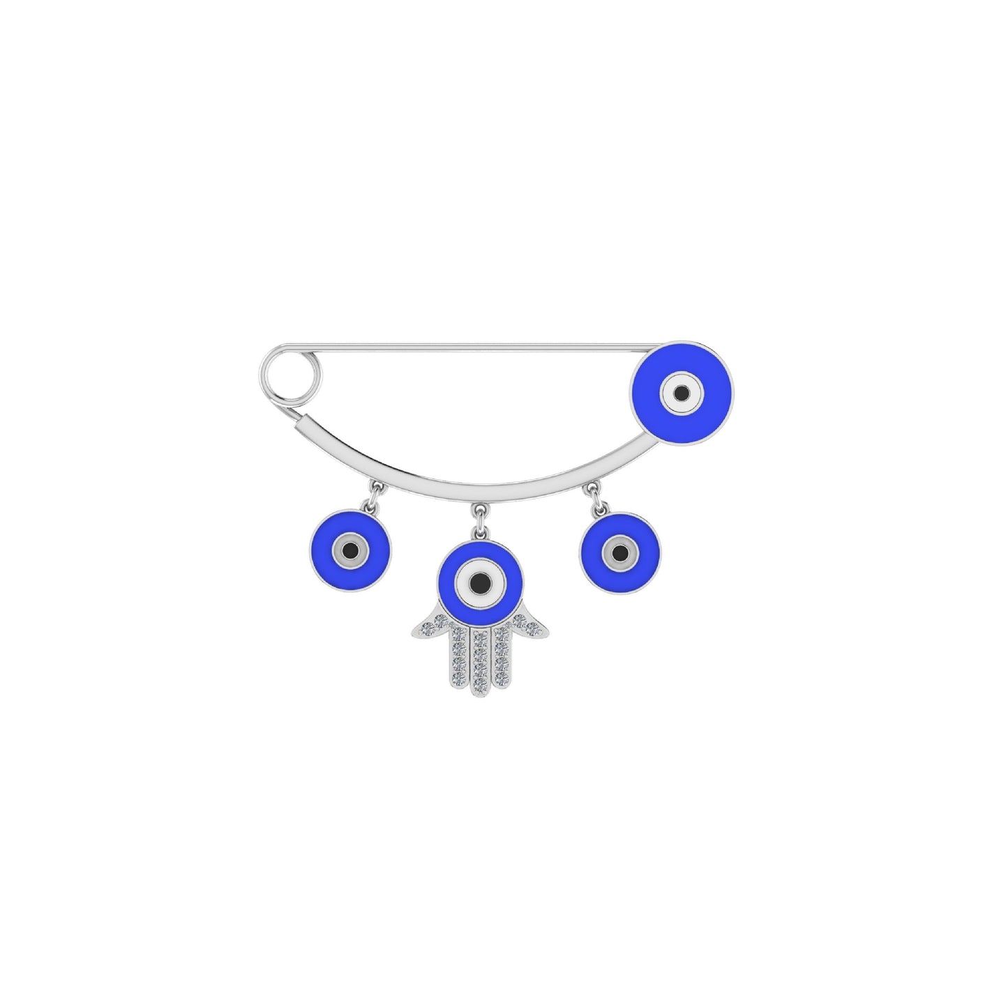 Evil Eye Silver Pin