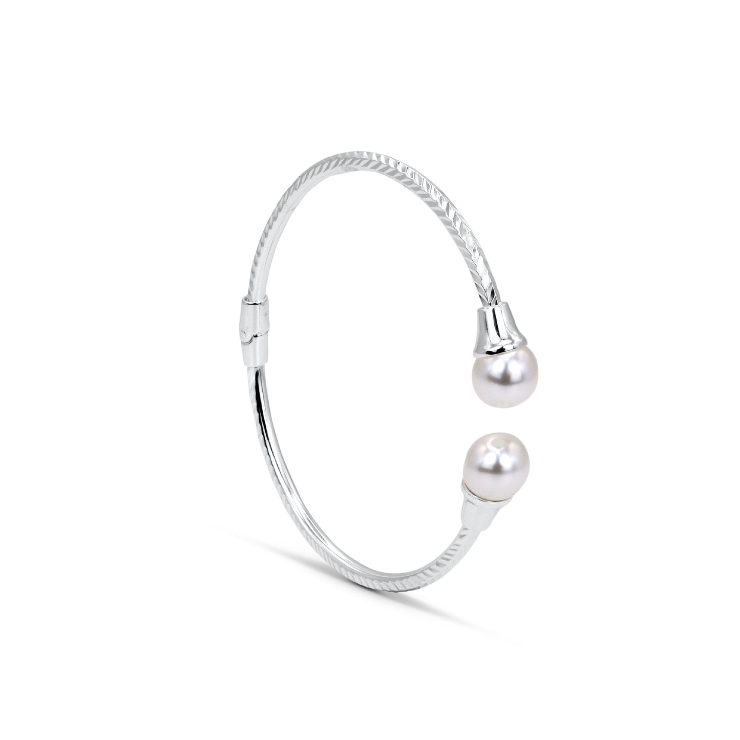 Twin Pearl Cuff Bangle