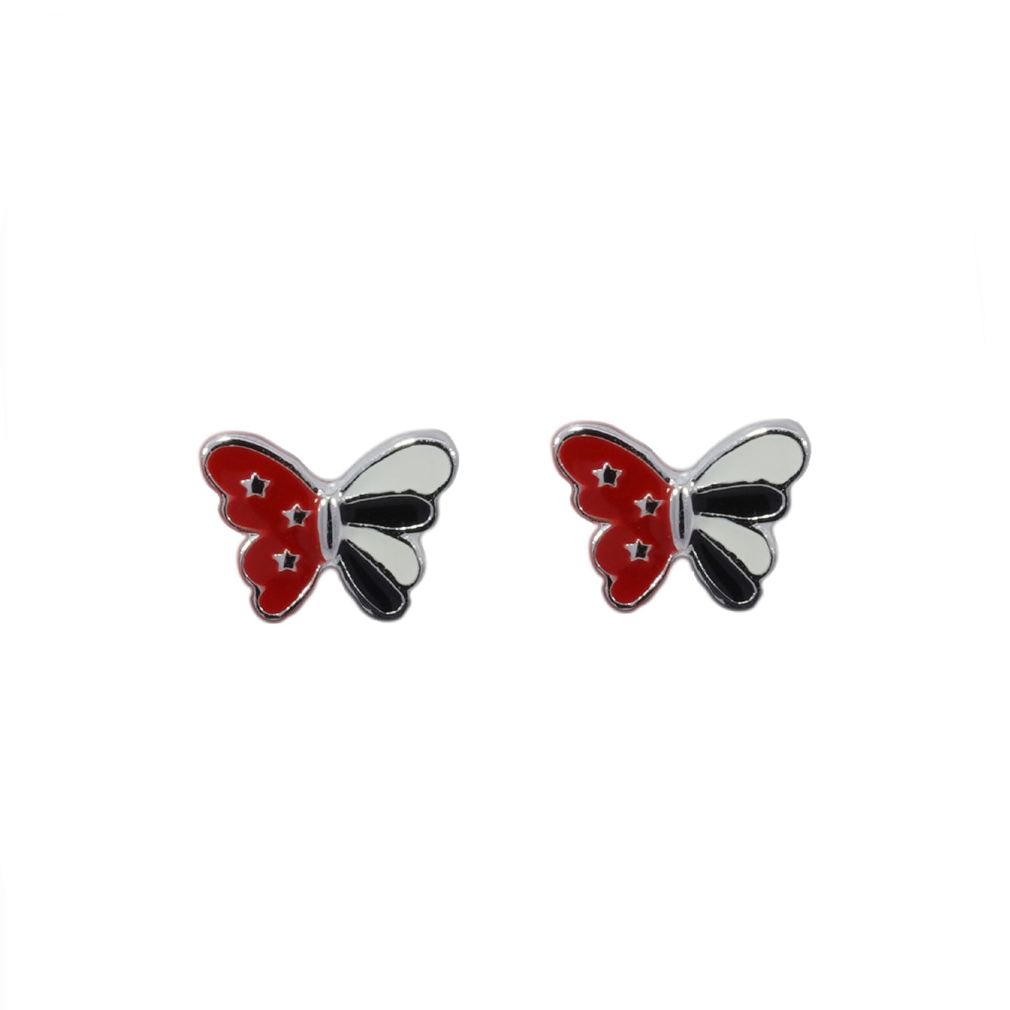 Sterling Silver Butterfly Stud Earrings