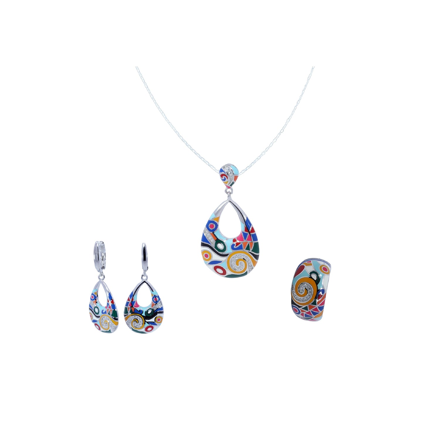 Sterling Silver Pendant Set