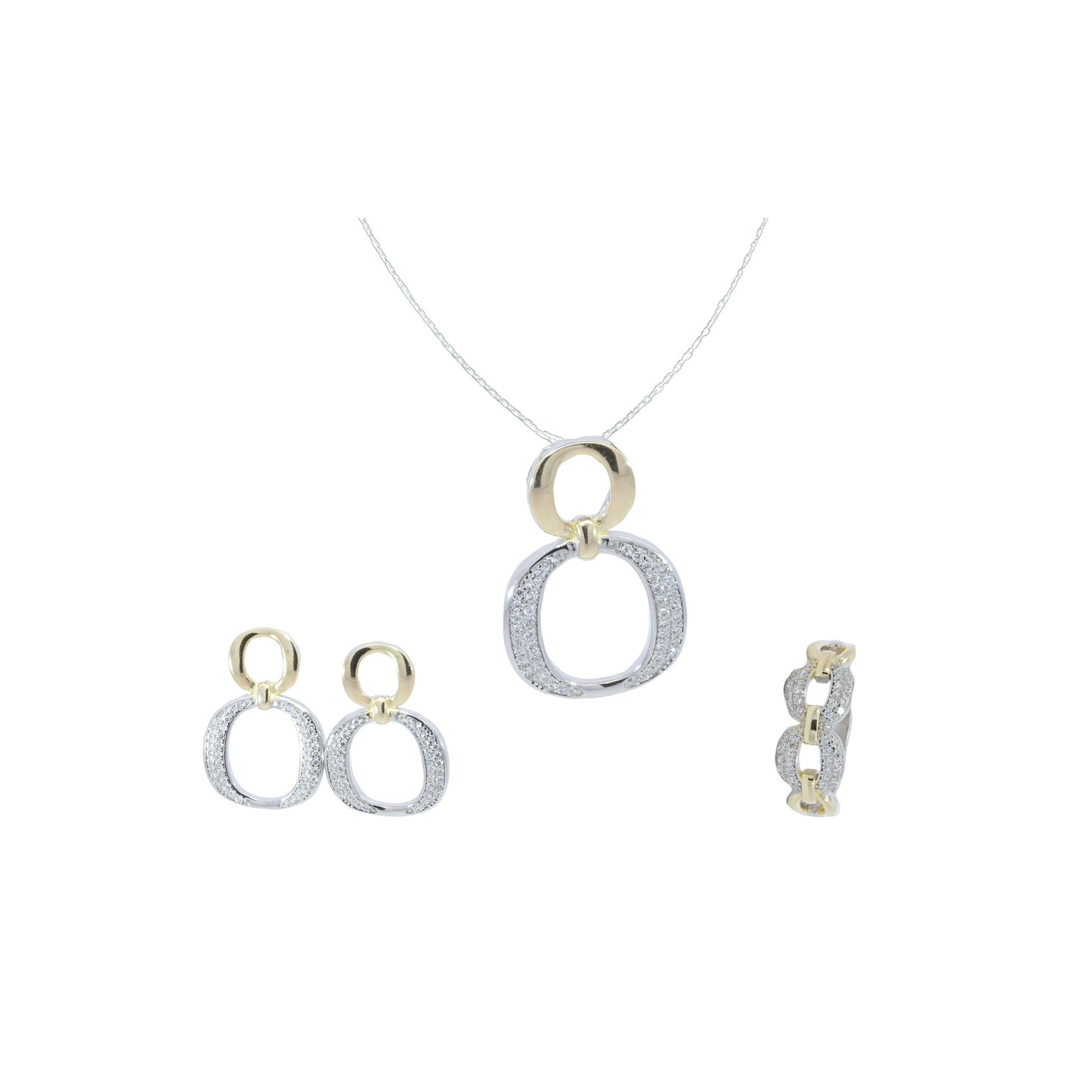Oval Shape Pendant Set