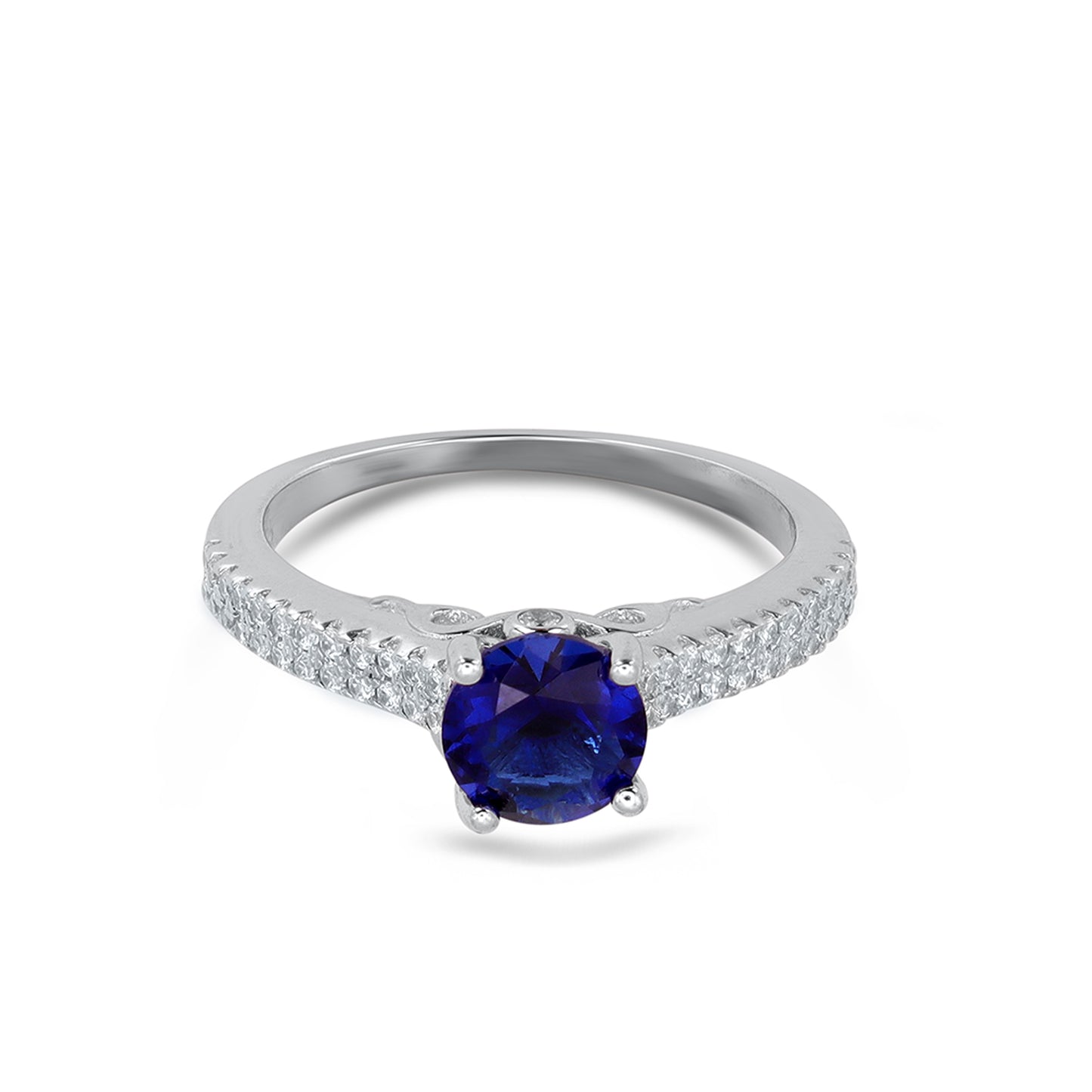 Blue Round Shape Pendant Set