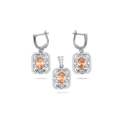 Imperial Topaz Pendant Set