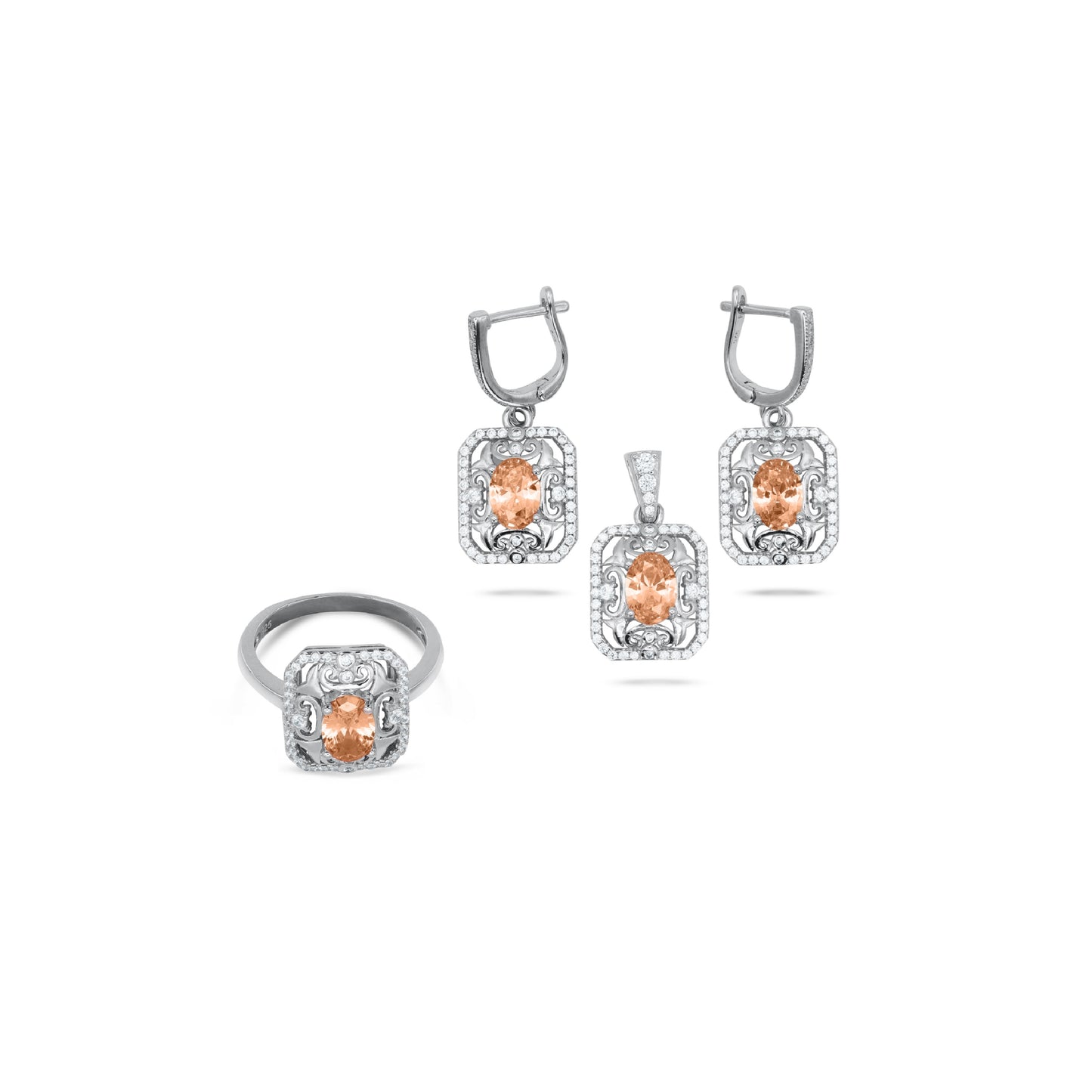 Imperial Topaz Pendant Set