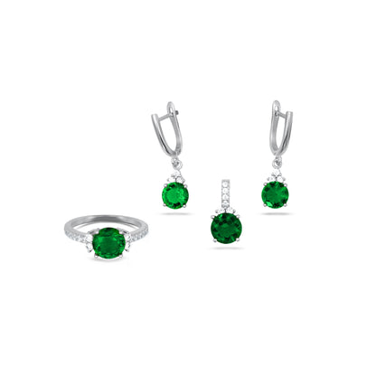 Green Nano Round Pendant Set