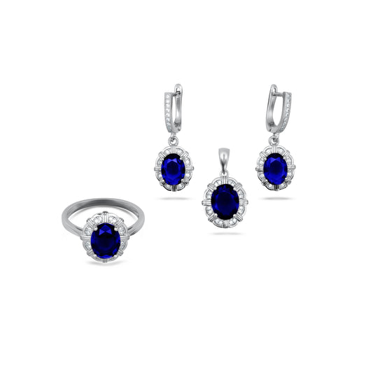 Blue Oval Pendant Sent