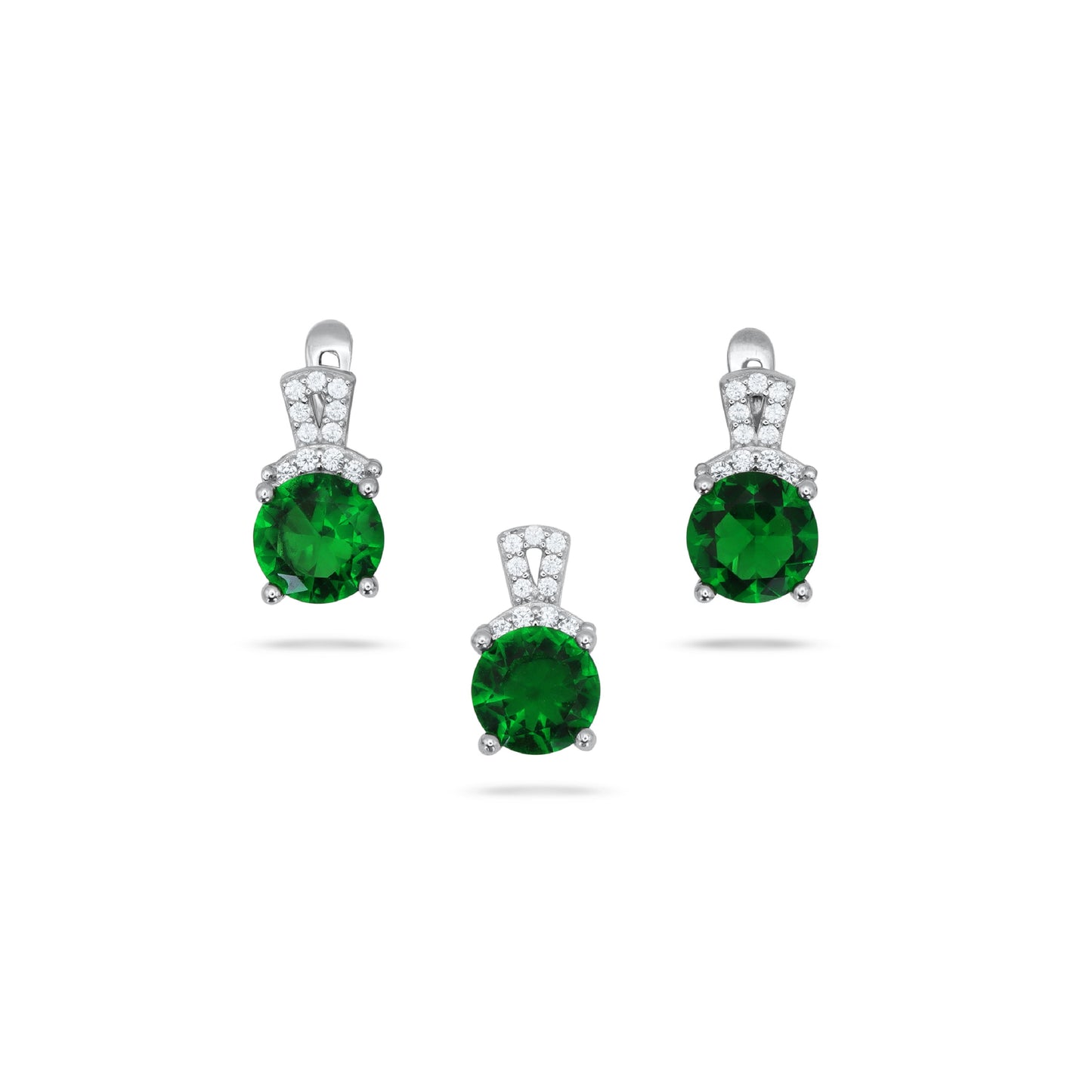 Green Stone Pendant Set