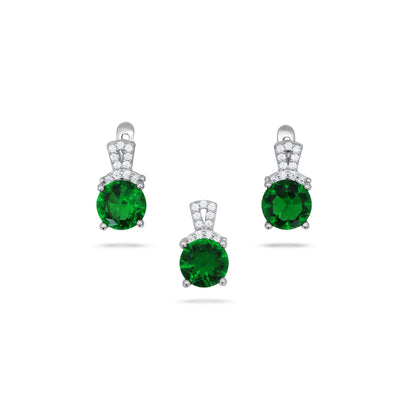 Green Stone Pendant Set