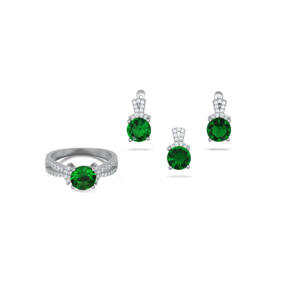 Green Stone Pendant Set